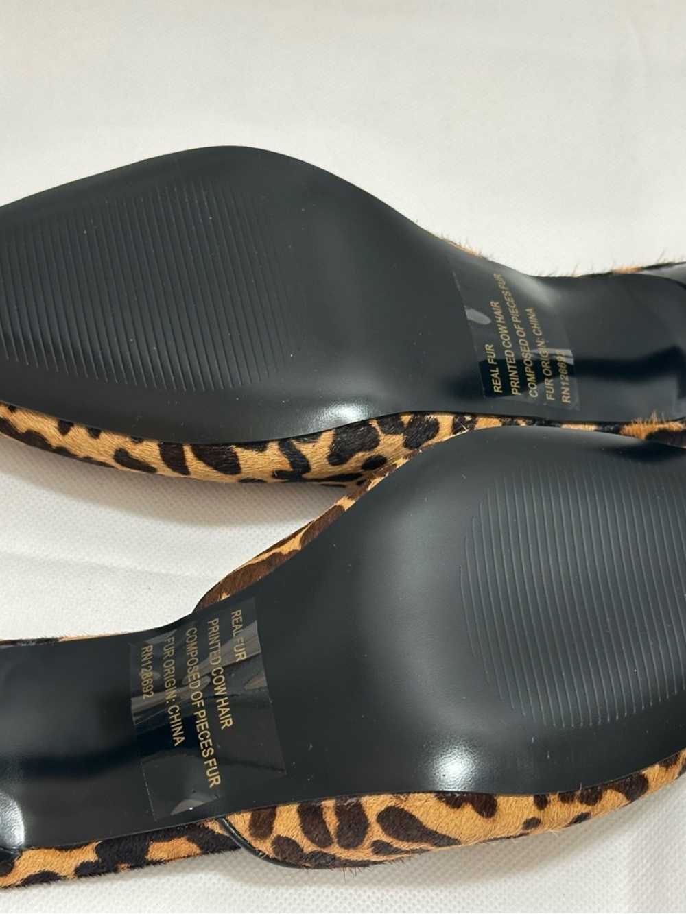 Steve Madden Leopard Print Calf Hair Mule Heels Pointed Toe Kitten Heel Size 7.5 - Picture 5 of 5